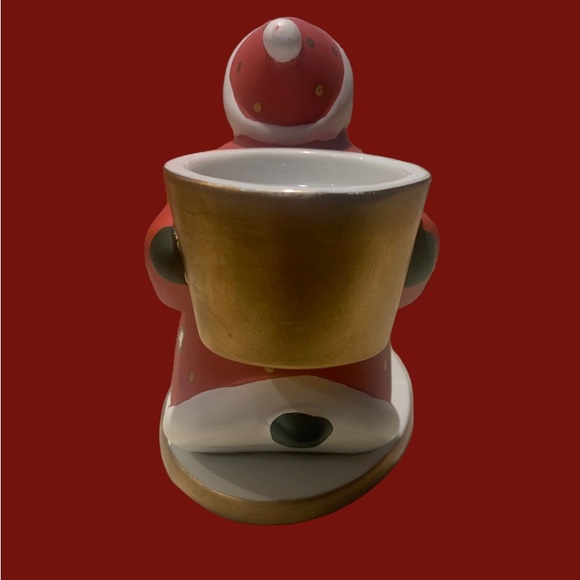 🍎Kissing Santa & Mrs Claus Double Pillar Candle Or Tea Light Holder Christmas - Picture 5 of 6